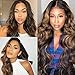 Beauty Forever Ombre Highlight Brazilian Body Wave Virgin Hair 3 Bundles 16 18 20 Inch,Ombre Blonde Remy Human Hair Wavy Weaves Hair Extentions Color FB30