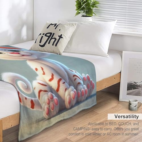 Couverture tigre en flannel douce et chaude pour canapé ou lit, plaid lavable de 180x200 cm - 7