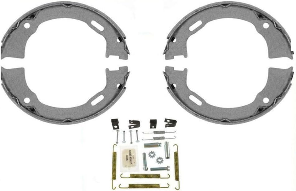 for Ford for Explorer 1995-2001 Stripped Emergency Brake Shoes Left Right Rear Non-Asbestos Organic-Pad Material Easy to install