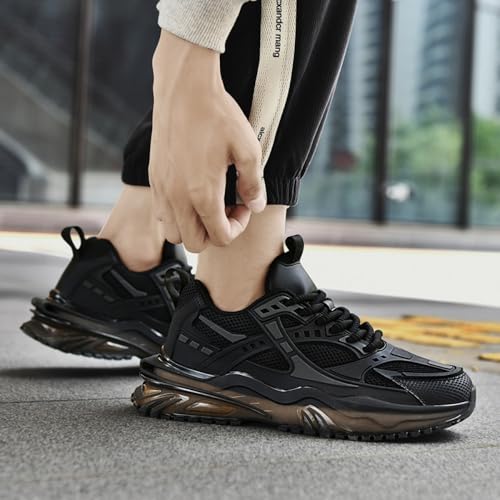 Stylish Black Mesh Athletic Sneakers for Men4