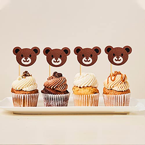 30 Stück Bären Cupcake Topper, süßer Bär, Cupcake Dekorationen, Kinderparty, Babyparty, Tiere, Motto-Feier, Geburtstag, Party Dekorationen