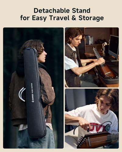 Donner Electric Nylon String Guitar for Travel, Headless design, Portable Quiet Practice Guitar Kit with Earphone, Built-in Tuner, Detachable Stand & Gig Bag – Sunburst - image 3