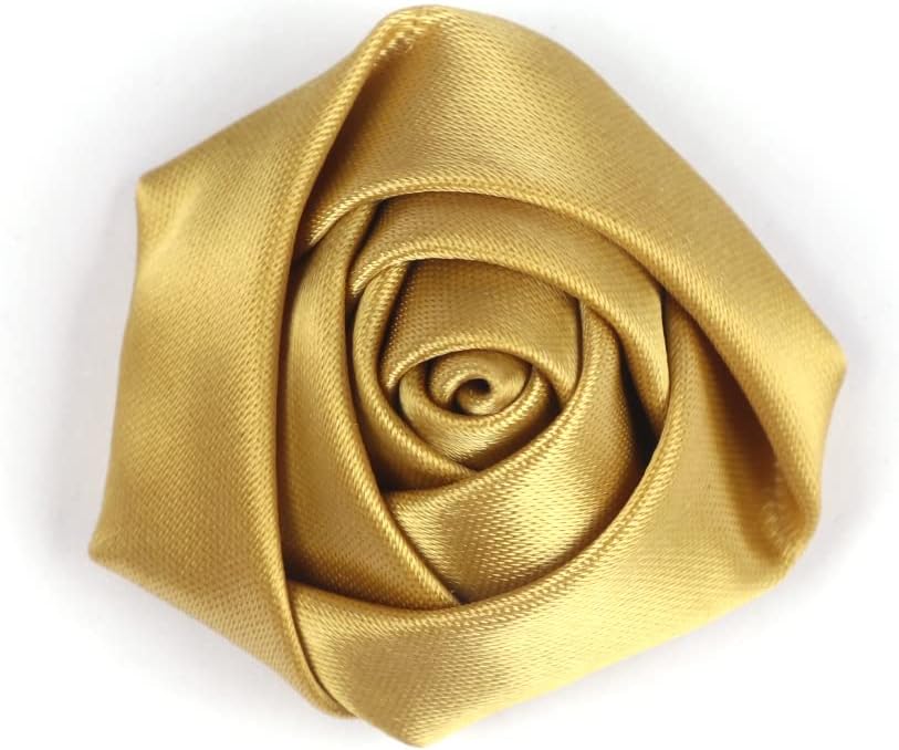 YYCRAFT2" Satin Rose Flower for Wedding Bride Bouquet Craft(Pack of 20,Gold)