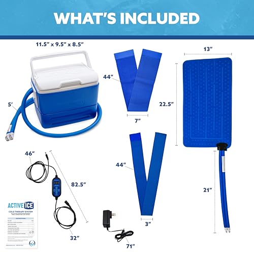 Image of Polar Active Ice 3.0 | 9 QT Cold Therapy Ice Machine | Programmable Timer | Extended Coverage Hip Pad | Cryotherapy Pain Relief System | Ace Bandage Style Compression