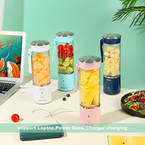 Tikbaba Personal Size Blender For Smoothies And Shakes,Portable Electric Blender For Travel&Office,Juices,Baby Food Processor (Lake Blue) #TOP4