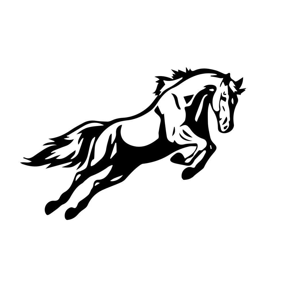 Jumping Horse Car Sticker Body Windshield Vinyl Decal Auto Exterior Decoration(Glossy Black)