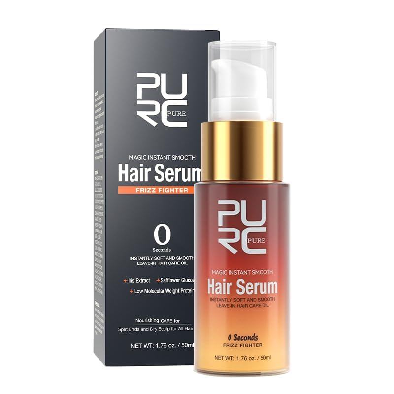 PURC Magic Instant Smooth Hair Serum Leave In Nourishing and Repairing Hair Conditioner Moisturizing Cream for Dry or Damaged Hair Anti Frizz Instant Smoothing Treatment with Soft Hair Fragrance 50ml