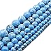 Pietra Naturale Blu Shell Turchese Rotondo Perline Sciolto Per Gioielli Fare DIY Braccialetto Collana Gioielli 4/6/8/10/12 Mm 15 Pollici Blu 4mm circa 93beads