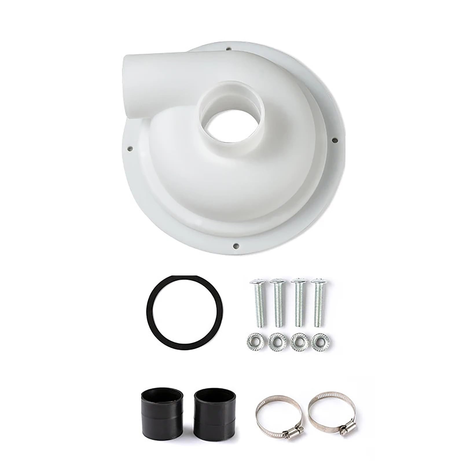 Buxuaaaa White Vacuum Separator Separator Lid With Elbow Woodworking Easy Install Covers Collector Woodwork Household Vacuum Component