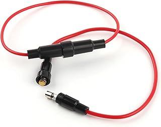 5-Piece Household Protection in-line Fuse Holder Copper Wire Assembly 5 * 20 10A 220V Fuse Holder with Wire Full Copper Strip Spring (Color : Red, Size : 5x20mm)