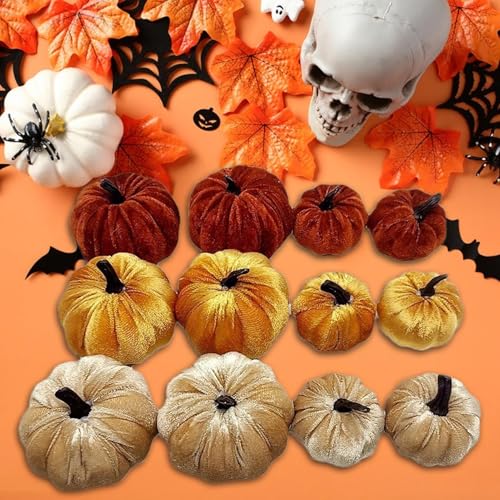 Calabazas de terciopelo para decorar tu mesa de Acción de Gracias 5