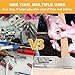Magnet Roofing Hatchet, Handy Magnet Roofing Hammer Tool with Sliding Gauge Utility Knife Nail Claw for Quick Installation of Roofing Nails and Felt Caps