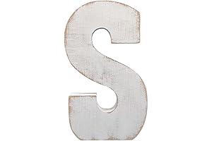 ABELOTS Distressed White Wash Wood Love Letter Home Decor