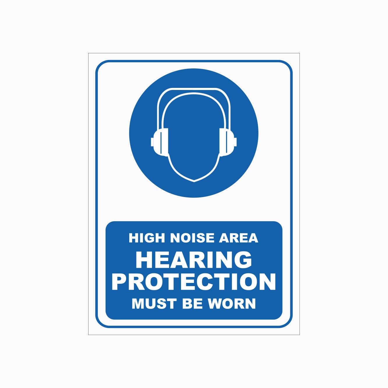 HIGH NOISE AREA HEARING PROTECTION MUST BE WORN Sign Workplace Metal Tin Sign 8 x 12 inch for Industrial & Commercial Series
