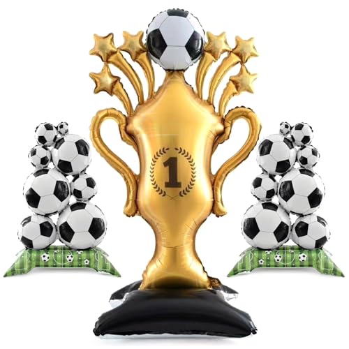 Décorations de fête de football géantes sur pied pour anniversaire enfant et adultes