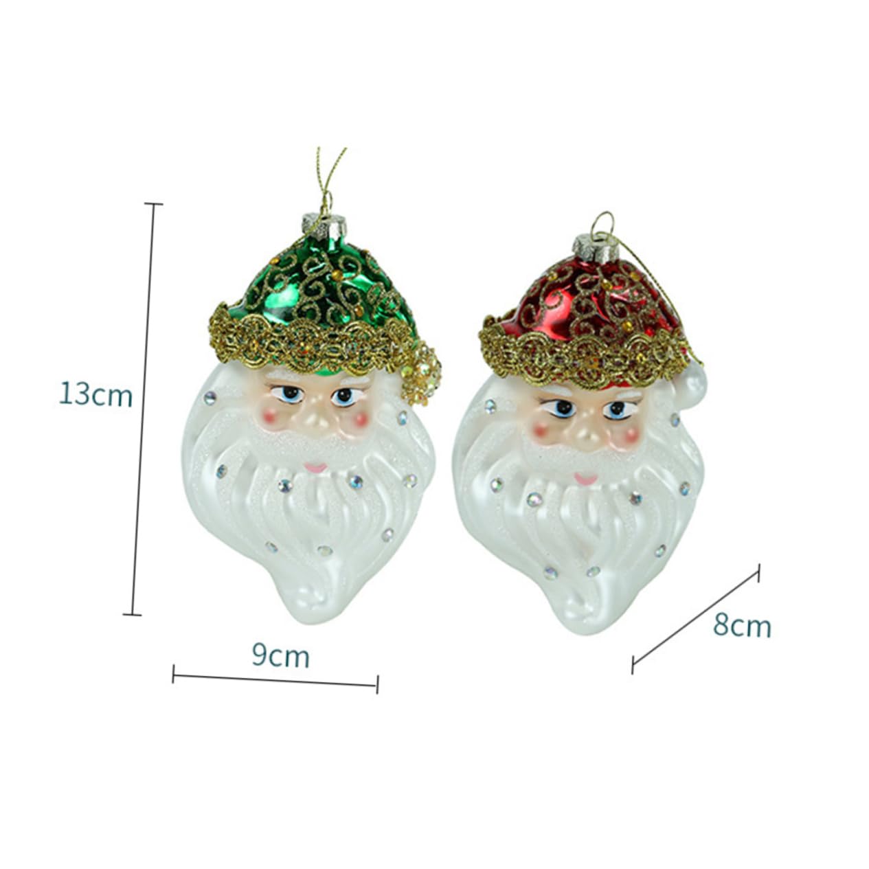PRETYZOOM 6 Pz ornamenti di babbo natale addobbi per l'albero di natale ornamenti per la testa di babbo natale angeli natalizi angioletti natalizi decorazioni casa ciondolo a tema natalizio