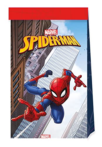 Procos - Party Loot Bags Marvel Spider-Man Crime Fighter - sacos de presente para doces, 6 unidades, 94082