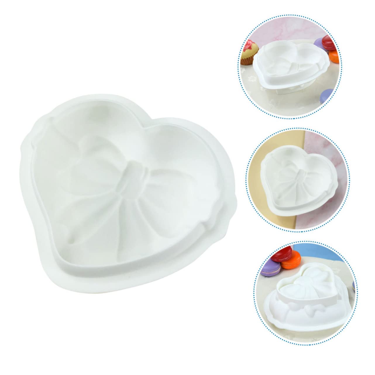 Cabilock 5 Moldes De Amor Para Asar Moldes De Silicona Para Hornear Pasteles Moldes De Chocolate Con Forma De Corazón Moldes De Silicona Para Dulces Moldes De Chocolate Bandeja De