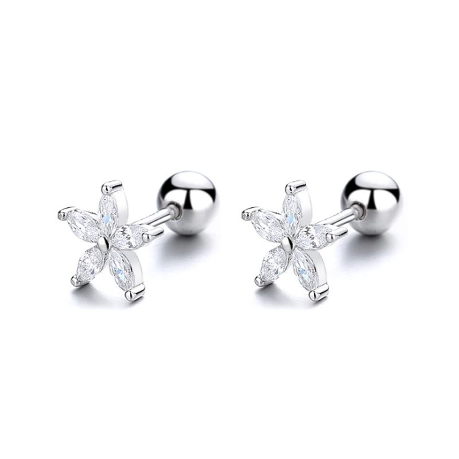 Orecchini di lusso in argento sterling zircone, 925 parti su 1000