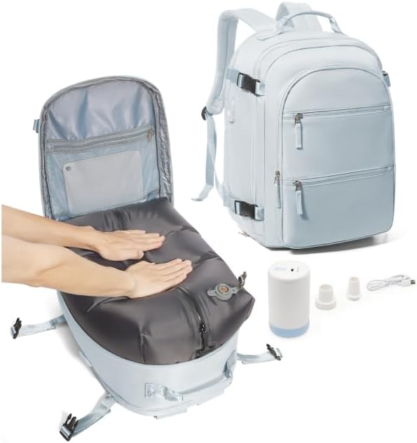 Vacuum Cabin Travel Backpack with Pump – Compression Bag with Airbag, USB Port, Waterproof Hand Luggage Vacuum Cabin Travel Backpack with Pump – Compression Bag with Airbag, USB Port, Waterproof Hand Luggage