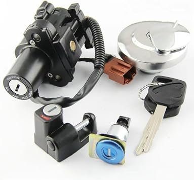 Motorcycle Ignition Switch Motorcycle Ignition Switch Fuel Gas Tank Cap Cover Seat Lock Key Set Kit for CB400SS for CB400 for SS for CB 400SS Accessories Motor Bike Ignition Switch Lock Kit