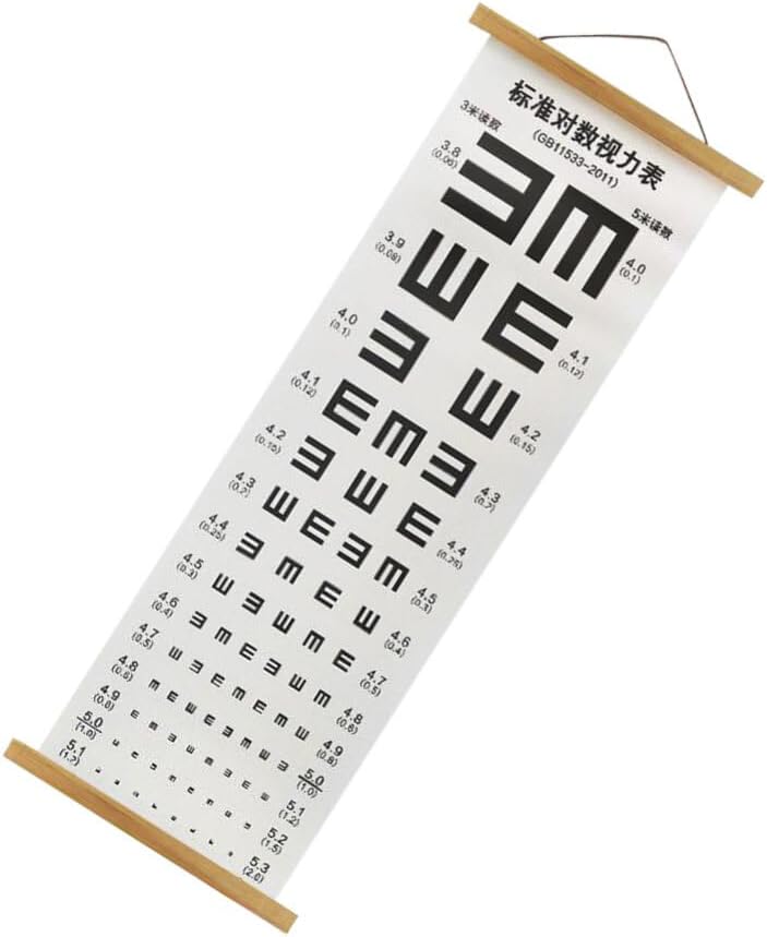 Snellen Eye Chart, Eye Chart Wall Hanging Eye Charts for Eye Exams Chart Visual Acuity Chart for Eye Exams