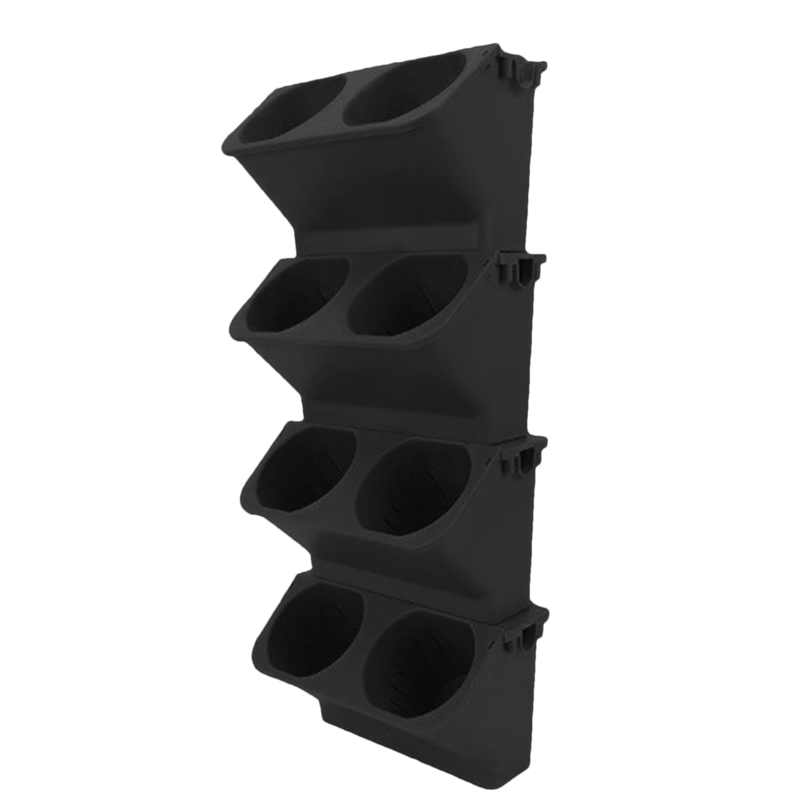 Pots de Fleurs Empilables - Set de 4 Pots Auto-Irrigants à Double Couche | Support à Intérieur Extérieur pour Balcon Jardin Terrasse | Décoration Maison et Outils de Jardinage