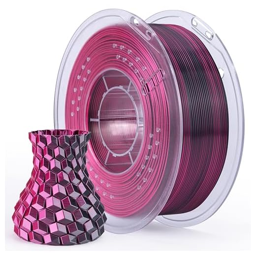 ELEGOO Silk PLA Filament 1.75mm Dual Color Black Red 1KG, Shiny 3D Printer Filament Dimensional Accuracy +/- 0.05mm, 1kg Spool(2.2lbs) Fits for Most FDM 3D Printers