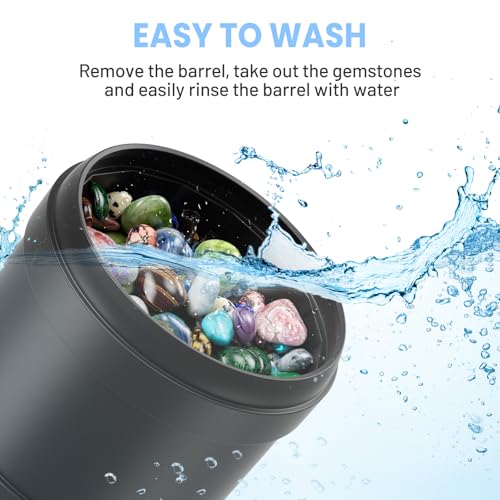 image for HopeRock Ultra Quiet Rock Tumbler Kit, Rock Polisher with Noise Reduct