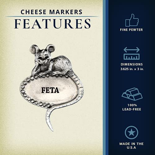 Heritage Pewter Feta Cheese Marker – Feta Cheese Label For Housewarming Gift, Dinner Party Trays, Weddings, Birthdays | Expertly Crafted Pewter #TOP3