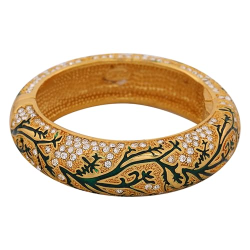 Estele 24 Kt Gold Plated Brass Crystal AD Bracelet for Women and Girls (B08D13984J) Amazon Price History, Amazon Price Tracker