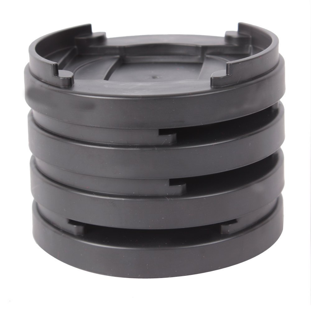 Furniture Bed Risers Adjustable Table Couch Risers 0.4in (6, Round Black)