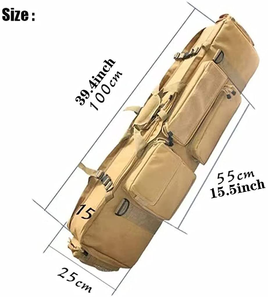 Estuche Para Rifle Táctico Para Arma, Suave Acolchado Con Cerradura Carabina Bolsa Para Caña De Pescar Mochila Para Pistola Y Escopeta De Airsoft Con Correa Camouflage