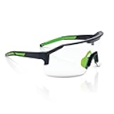 Jackson Safety Maxview+ Anti-Fog Ballistic-Rated Safety Glasses - ANSI Z87.1 Wraparound Anti-Scratch Eye Protection for Men & Women - Black Frame with Clear Lens - Pack of 1