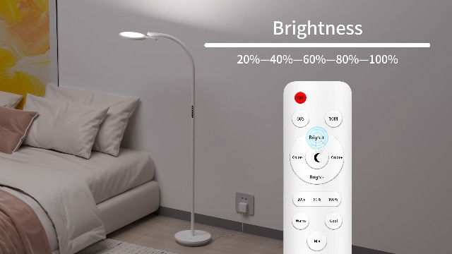 Happy Light Therapy Lamp 11000 Lux LED UV-Free Sunlight Lamp Full Spectrum Happy Therapy Lamp With 10 Adjustable Brightness Levels 2 In 1 Retractable Floor Sad Lamp (White) White-1 | Buy Now - View #2