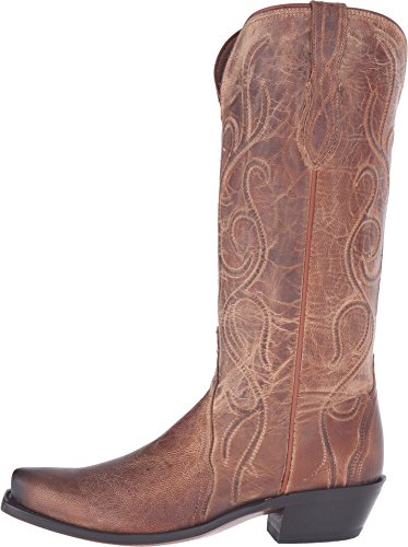 Lucchese Womens Patsy Mad Dog Goat Square Toe Casual Boots Mid Calf Low Heel 1-2" - Brown - Size 6 W #TOP1