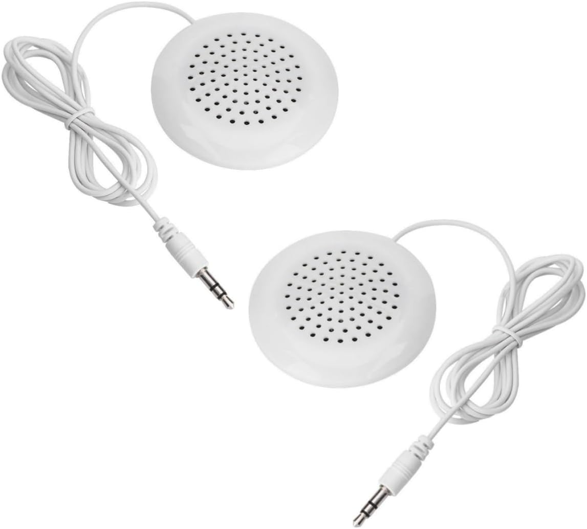 2 pcs Portable Mini Speaker, New DIY Pillow Speaker, 3.5mm Mini Stereo Speaker, Under Pillow Speaker for MP3 Phone Portable CD