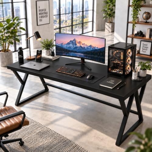 Klaxon Modern Computer Table for Home PC – Multipurpose Office Desk for Home & Work | Gaming Table, Computer Table, Desktop Table for Home Office