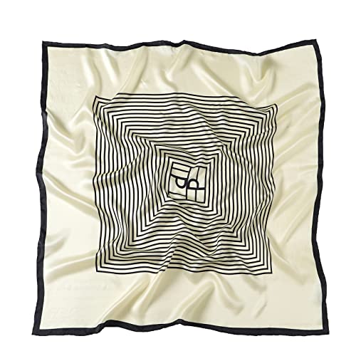 STARWHISPER 100% Pure Mulberry Silk Square Scarf 35''x35 Head Wraps Scarfs for Women Night Sleeping with Gift Packed2