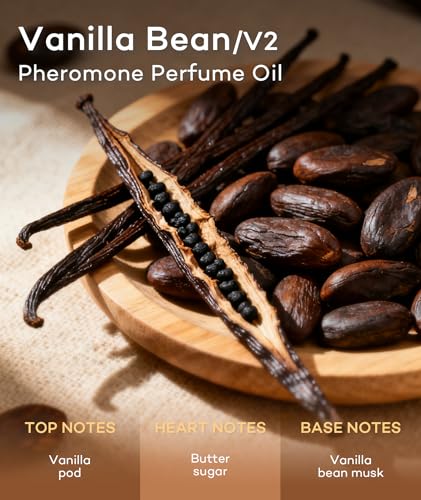 Image of purefittech Pheromones Perfume for Women, Vanilla Bean Fragrance Roll-on Long Lasting Pheromone Perfume Oil, 0.34 fl oz (10ml) Travel Size Extrait de Parfum Made in USA