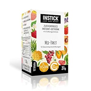 INSTICK | Zuckerfreies Instant-Getränk – Mix-Paket 12 verschiedene Sorten | 12-er Packung für 12 x 0,5 L