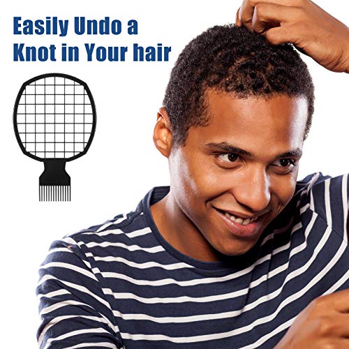 Peine Twist Leinuosen 2 piezas para rizos afro negro miniatura 5