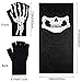 Tatuo Guantes de Esqueleto Blancos y Máscara de Calavera Disfraz de Mitad...