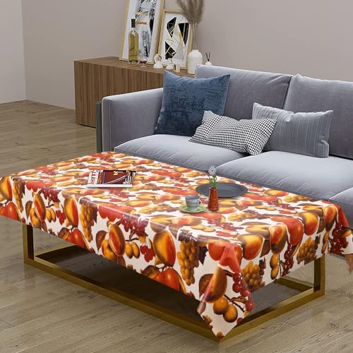 Image of Dakshya Industirs PVC Waterproof Table Cover 36x54 Inch Floral Printed Center Table Cover Washable Plastic Table Sheet Oilproof Dining Table Cover for Coffee Table Living Room Home (Luxury Vine)