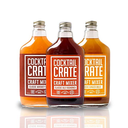 Cocktail Crate Old Fashioned Drink Mixer | Award-Winning Craft Cocktail Mixer for Classic Old Fashioned - Premium Cocktail Syrup Handcrafted with Aromatic Bitters & Demerara Sugar | 12oz - 3 pack
