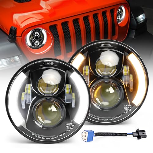 CO LIGHT 7 Inch LED Headlight Round E-Mark Approved HiLo Beam Compatible with JK TJ LJ CJ H6024 Headlamps 2PCS product thumbnail 9