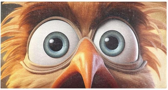 Tapete antideslizante de pollo con ojos grandes, lavable a máquina, para la entrada de la puerta, baño y dormitorio, 39 x 20 pulgadas