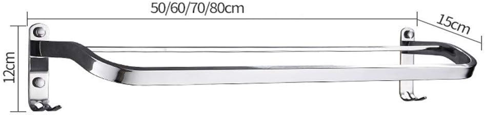 タオルバー タオル掛け バスルーム ステンレススチール ダブルタオル掛け バスルームタオルホルダー トイレタオル掛け 壁掛け/50c