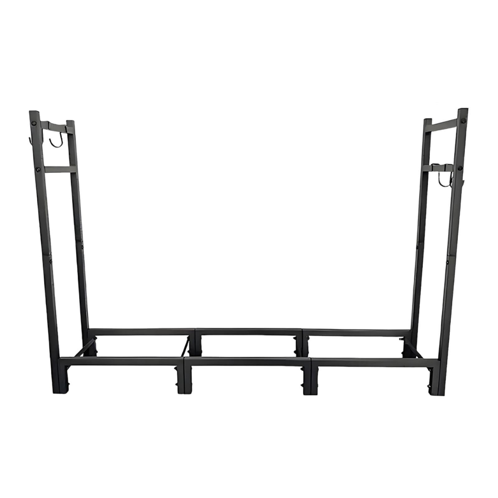 rockible Soporte Apilador de Leña Resistente, Gran Capacidad de 250 Kg para Leña de Chimenea, Resistente, 114 X 25 X 80 Cm.