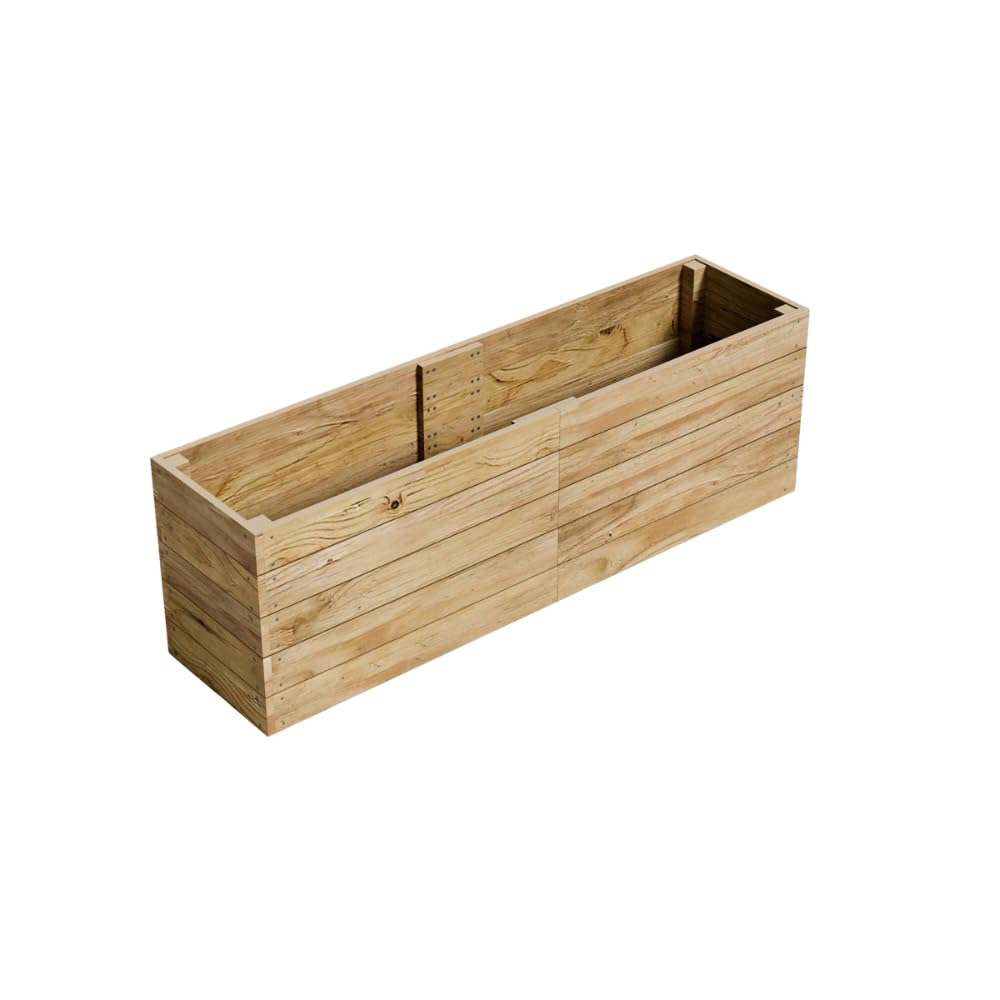 Conka Garden - Wooden Raised Bed Kit - Large Garden Planters for Vegetables, Herbs, Flowers – Start Growing Plants Earlier & Better - Durable & Resistant FSC Treated Timber 120cm L x 240cm W x 30cm H — view 34